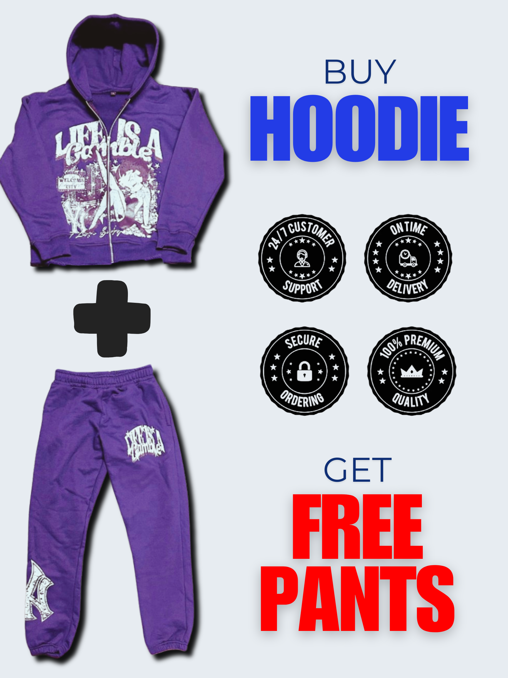 'LIAG' PURPLE SET - FREE PANTS