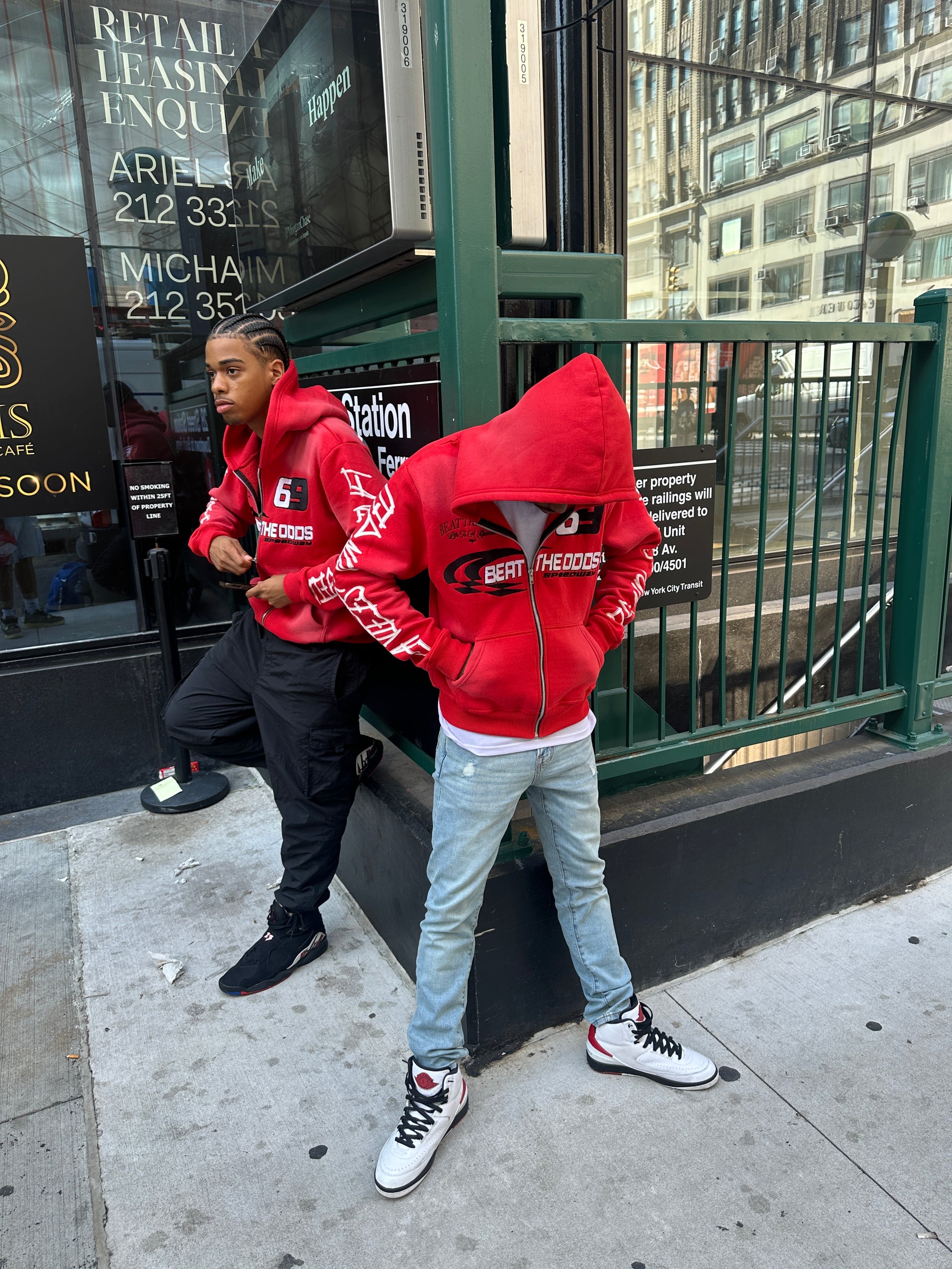 'SPEEDWAY' RED HOODIE